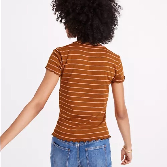 Madewell Lettuce-Edge Baby Tee in Milstead Stripe - Picture 2 of 4